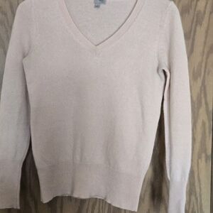 Women's V-Neck Sweater - Cream